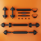 FED 10 Kg Dumbbell + Barbell + Kettlebell Kit V2 + Sensor
