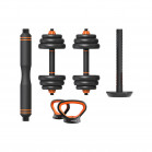 FED 20 Kg Dumbbell + Barbell + Kettlebell Kit