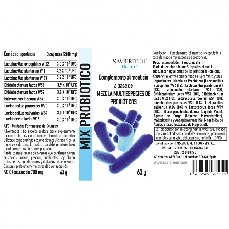 Complemento alimenticio probióticos,...