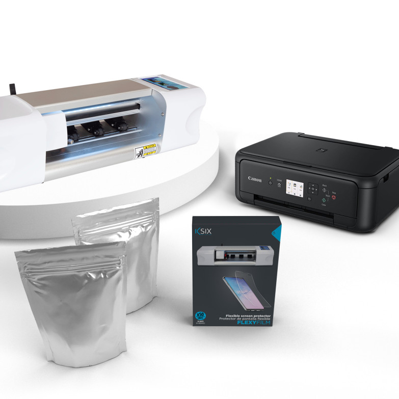 Customize Pack - Plotter Machine + 1 pack 50 basic films + Canon Printer + 2 packs 10 back films + machine accessories